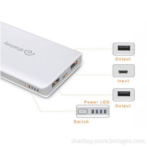 6,000mAh power banks for phones & tablet PC, with double USB ports & lithium polymer battery